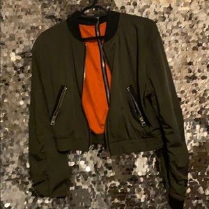 Bebe cropped Bomber Jacket